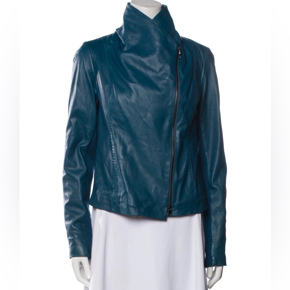 Vince Lamb Leather Biker Jacket